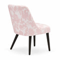 Sedia da pranzo in tessuto floreale con gambe in legno