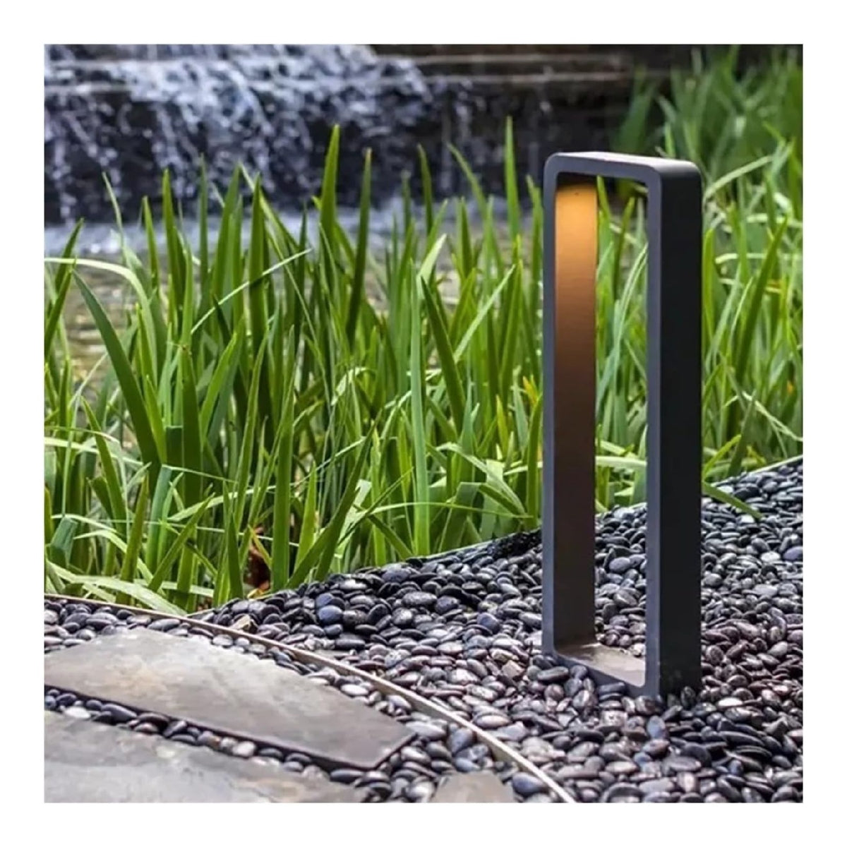Illuminazione per esterni in alluminio LED integrato nero