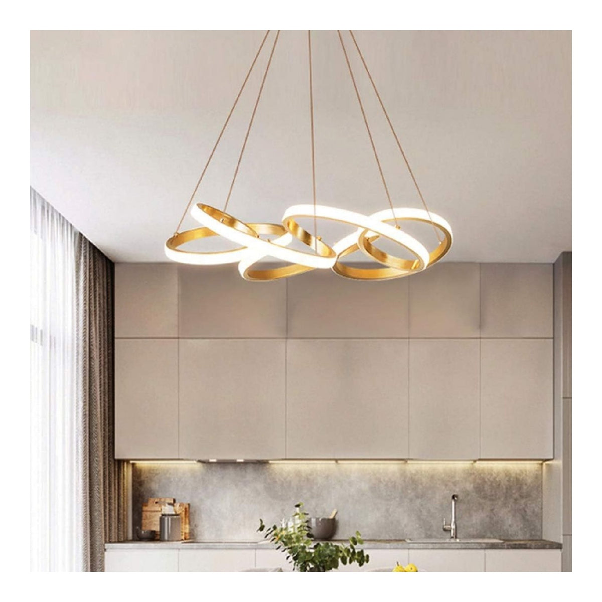 Plafoniera da soffitto 65 cm dimmerabile oro