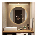 Specchio Bagno Illuminato LED, Specchio con diffusore in vetro LED integrato argento