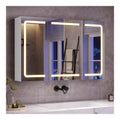 Specchio Bagno Contenitore Luce Presa regolabile con sensore bianco
