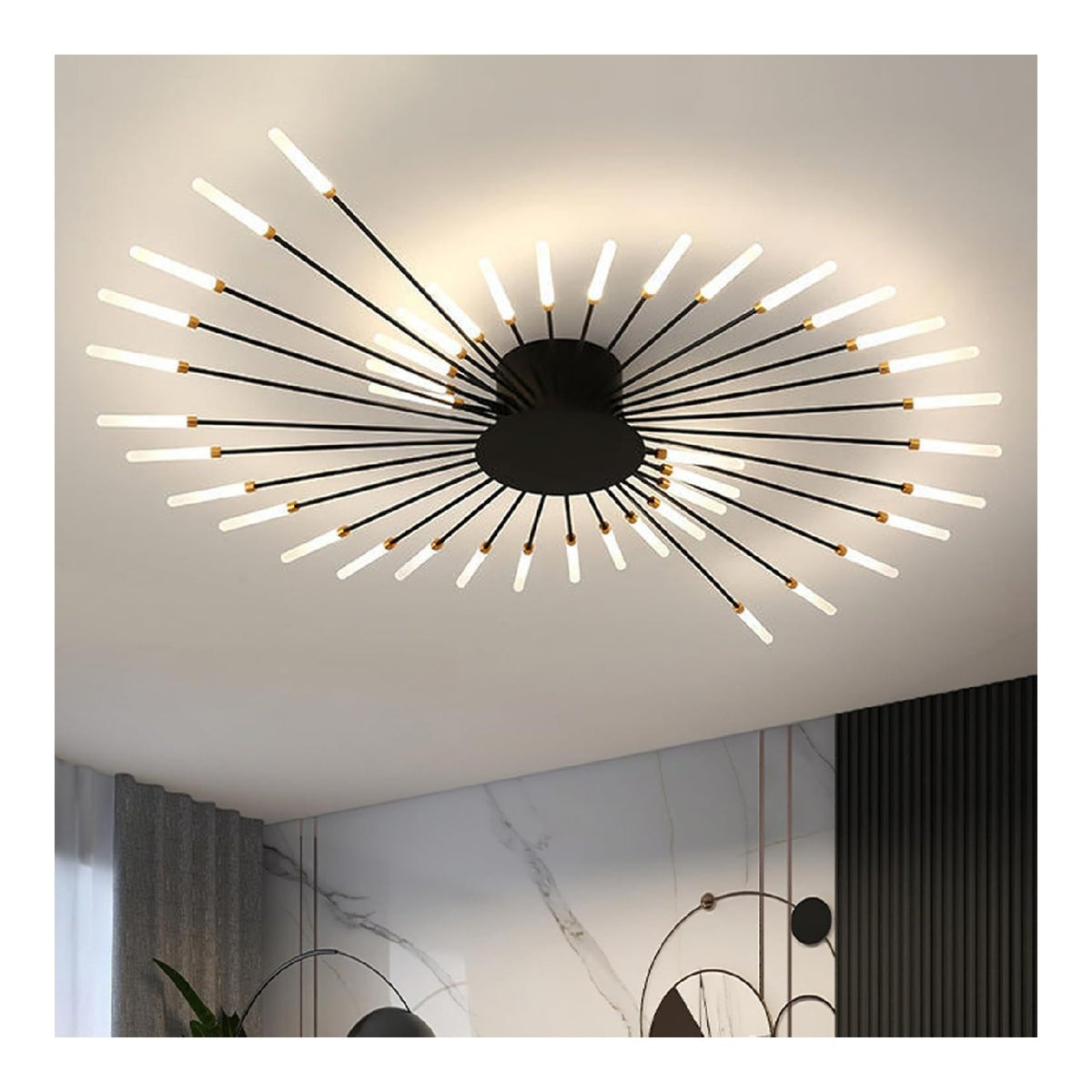 Linea minimalista plafoniera da soffitto LED integrato nero