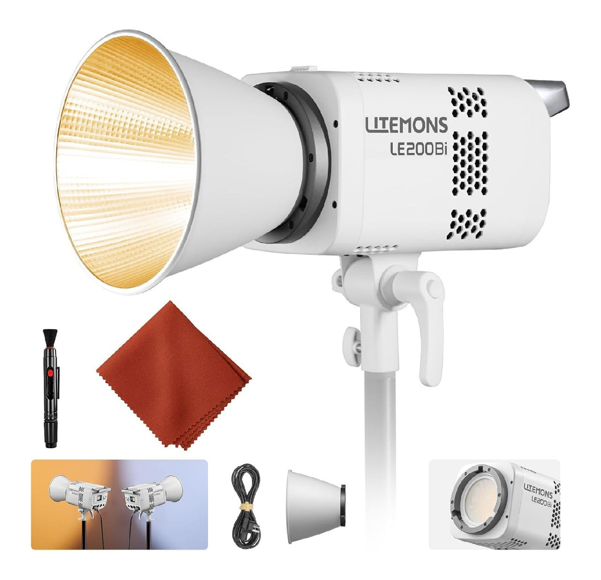 Luce video LED regolabile LED integrato bianco
