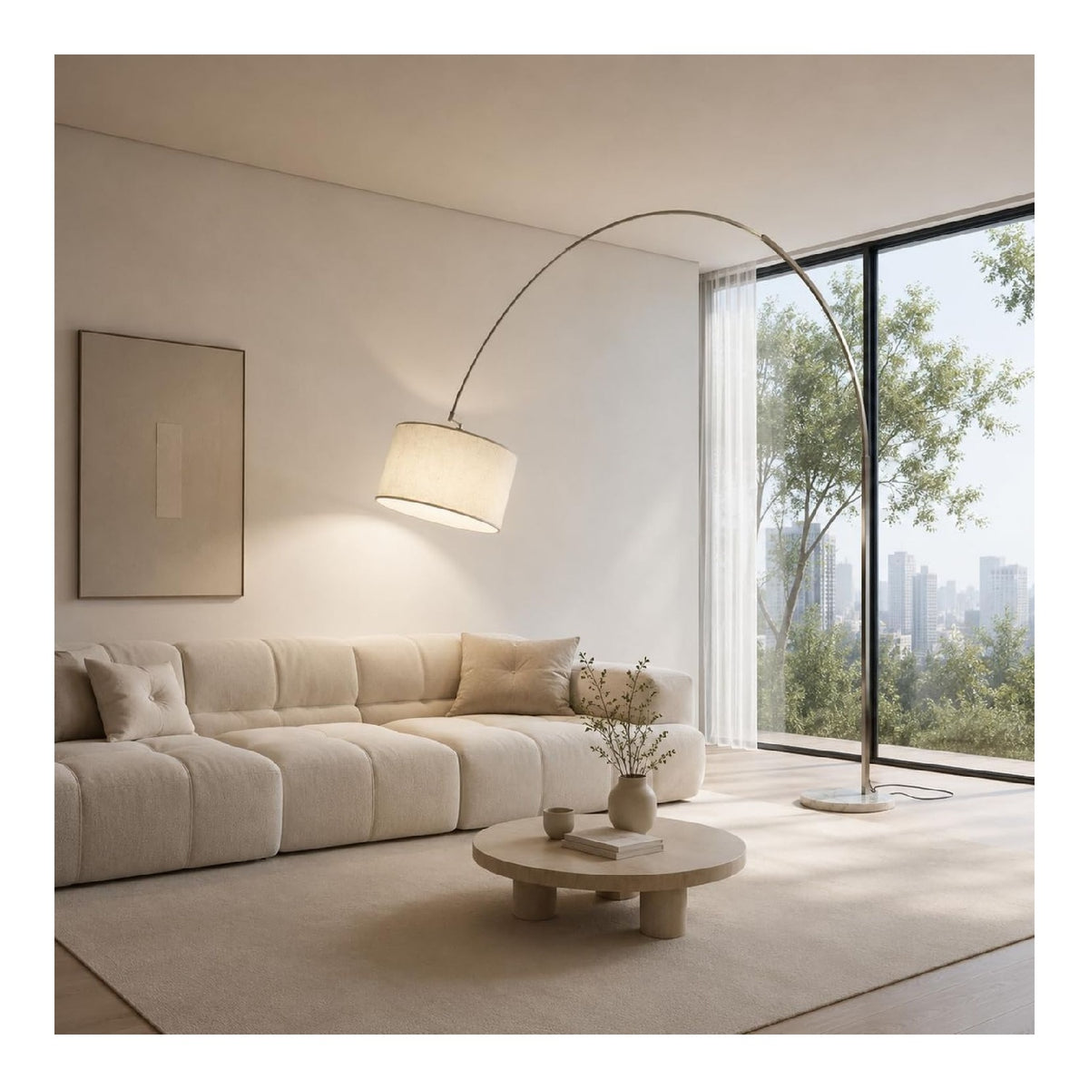 Lampada da terra 220 cm regolabile nero