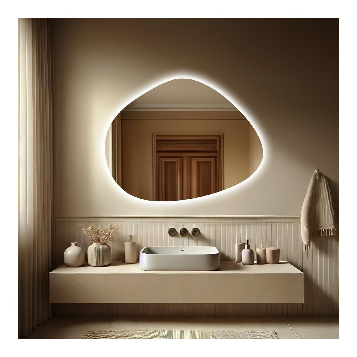 Applique da parete Irregolare Specchio Baku, Specchio Bagno
