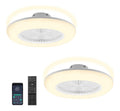 Ventilatore da soffitto con luce 55 cm dimmerabile bianco