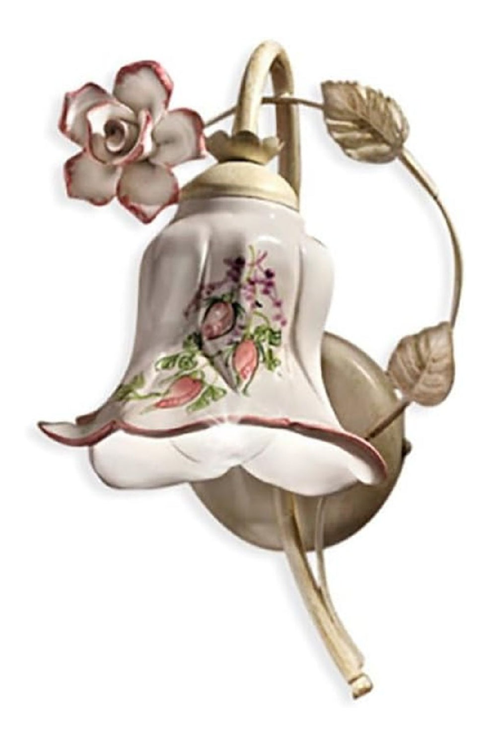 Applique da parete 21 cm struttura in metallo bianco