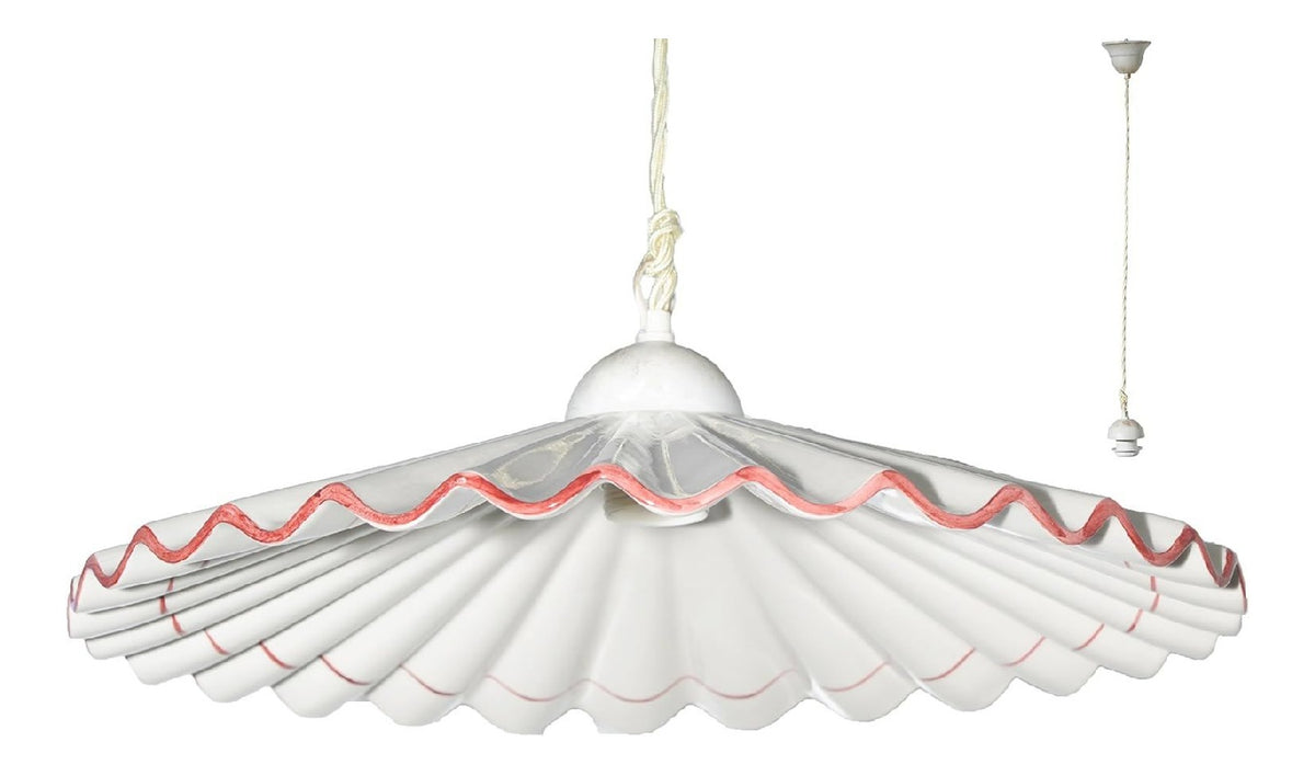 Lampada a sospensione regolabile stile vintage rosa