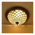 Plafoniera da soffitto 40 cm con diffusore in vetro rame