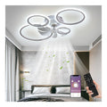 Ventilatore da soffitto con luce 12 cm dimmerabile bianco