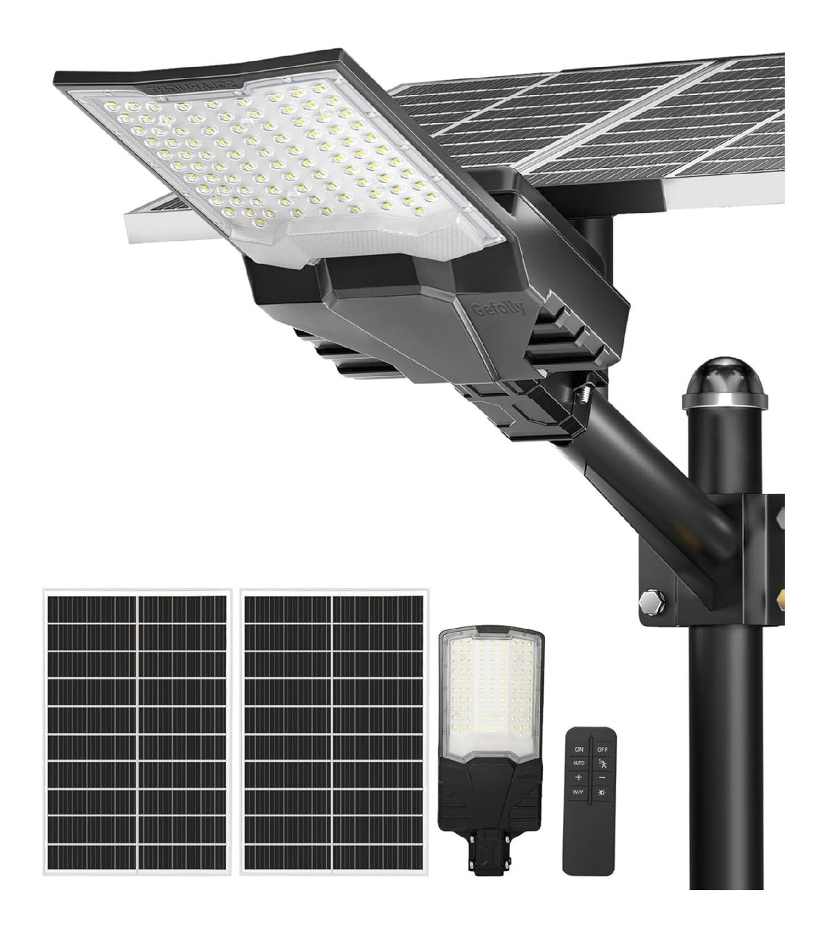 Lampada da esterno regolabile con telecomando nero