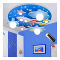 Plafoniera da soffitto 19 cm con telecomando nero