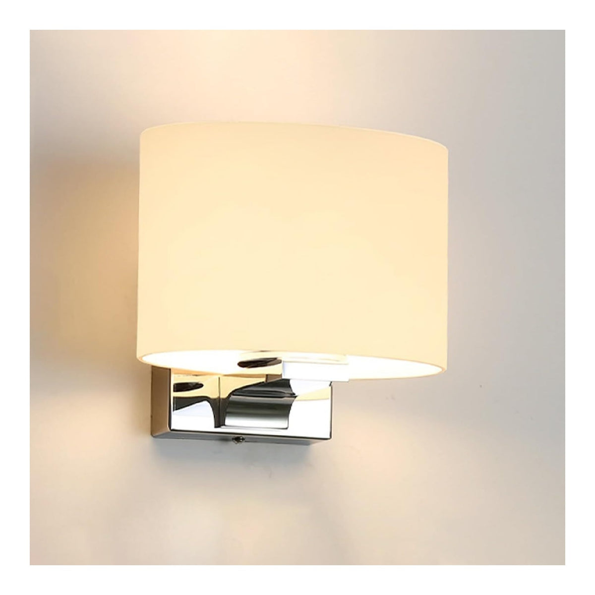 Applique da parete 18 cm con diffusore in vetro bianco