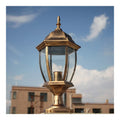 Lampada da esterno con diffusore in vetro in alluminio nero