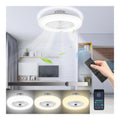 Ventilatore da soffitto con luce dimmerabile regolabile bianco 55 cm