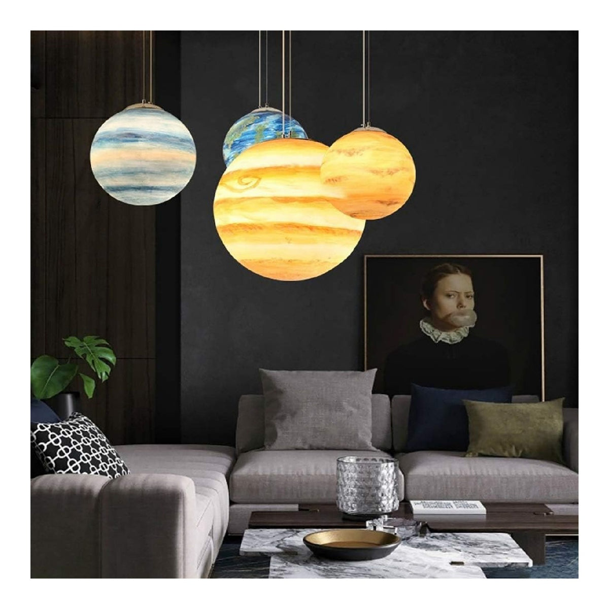 Plafoniera da soffitto 30 cm nero