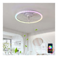 Ventilatore da soffitto con luce con telecomando dimmerabile bianco