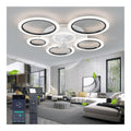 Ventilatore da soffitto con luce 90 cm dimmerabile nero