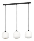 Dimmerabile lampada a sospensione con diffusore in vetro nero