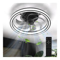 Ventilatore da soffitto con luce 48 cm dimmerabile nero