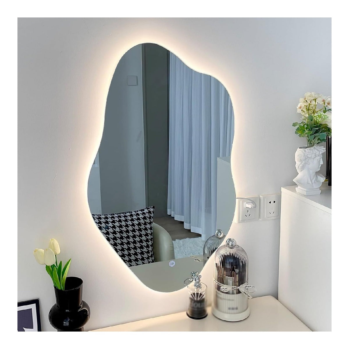 Lampada murale diffusore in vetro Specchio Bagno Illuminato Parete