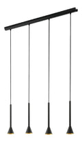 Lampada a sospensione 150 cm regolabile nero