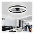 Ventilatore Soffitto Luce telecomando, Dimmerabile Ventilatore da soffitto con luce nero