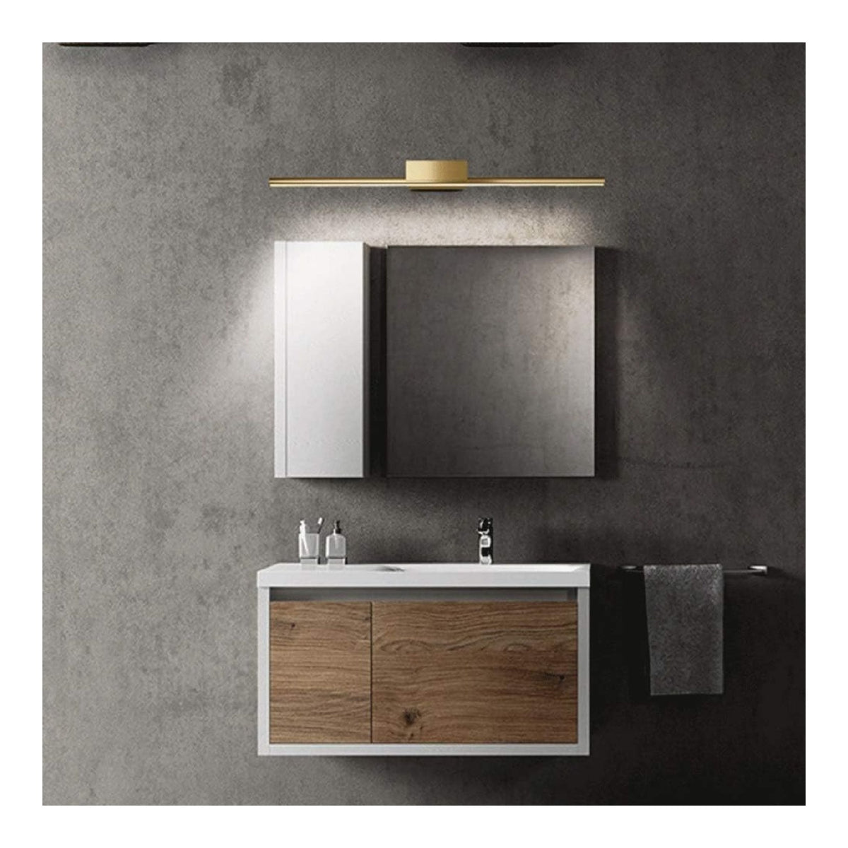 Applique da parete Specchio Luminoso Bagno casa Ottone