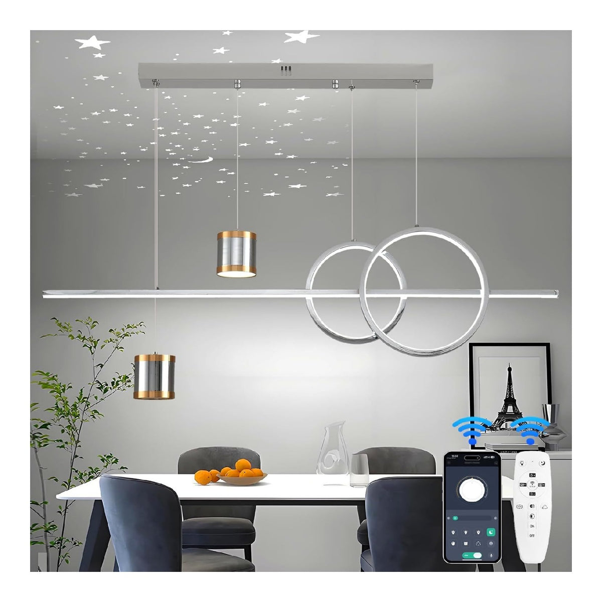 Lampadario a soffitto Lampada Sospensione LED, Lampadario Cielo