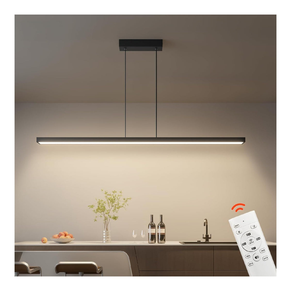 Lampada a sospensione dimmerabile regolabile nero regolabile