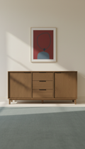 Consolle minimalista in ottone spazzolato